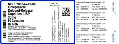 Label (70934 479 60   Rev A 01 20 1)